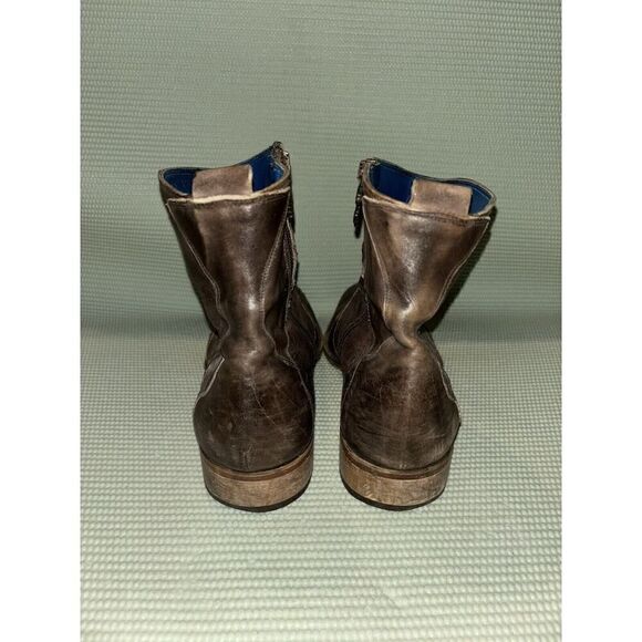 Mark Nason Cross Boots Side Zip Brown Leather Men’s Size 10 87627 - Picture 4 of 9
